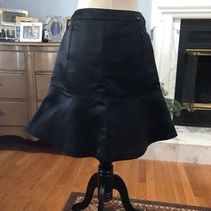 *SOLD*CHANEL Black Silk Trumpet/Flounce Skirt